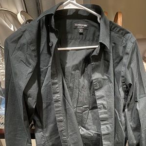 Express black long sleeve button up shirt